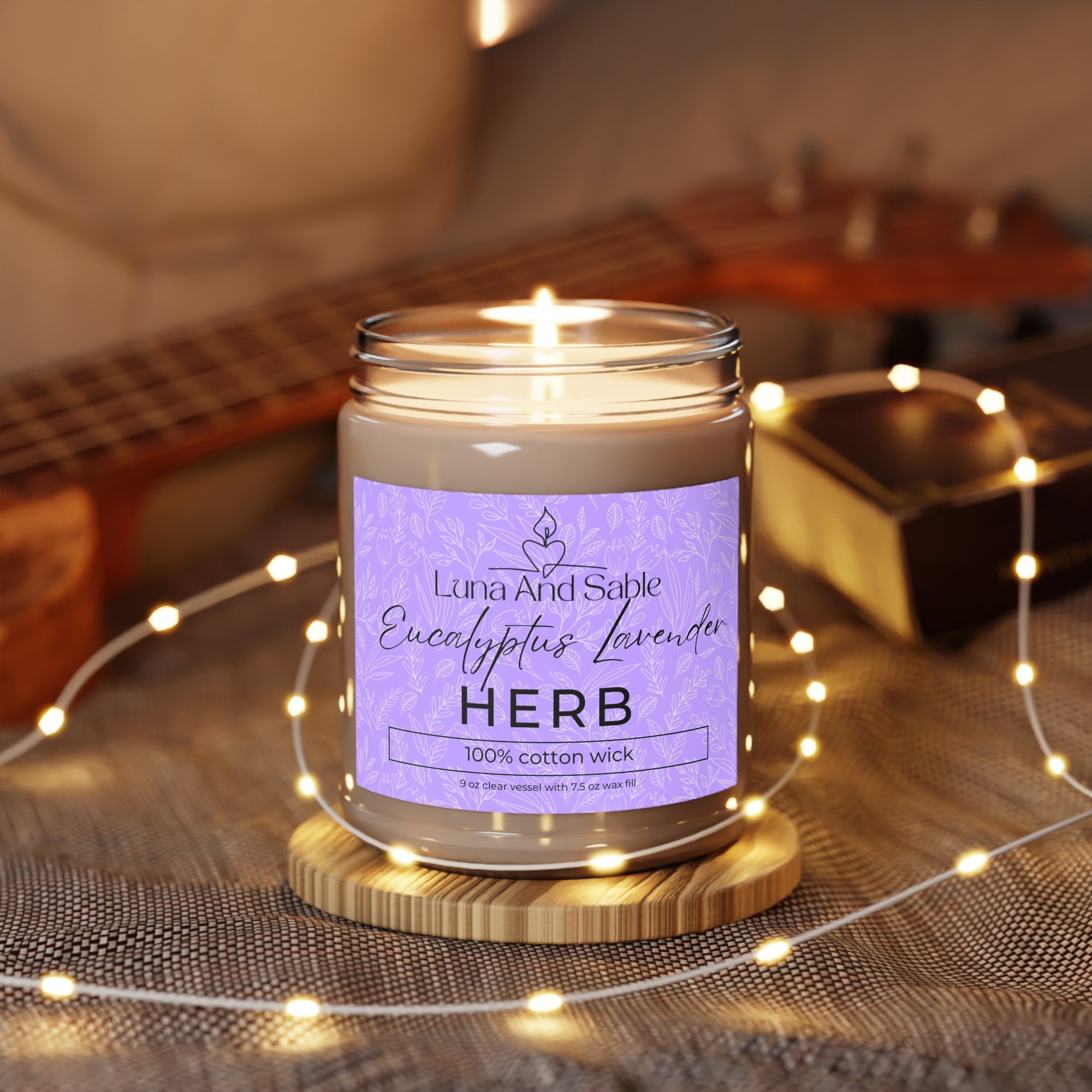 Eucalyptus Lavender Herb Scented Candle